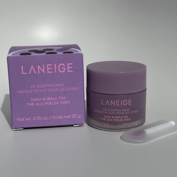 Laneige Lip Sleeping Mask Taro Bubble Tea Lip Balm Lavender BNIB 20g/0.70 oz - Picture 2 of 16